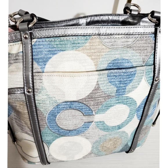 RARE Coach Blue Silver Crossbody or Shoulder Bag - Picture 15 of 17